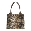 Ganni Recycled Cotton Animal Print Tote Bag In Multicolor