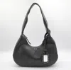 Ganni Black Leather Hobo Medium Shoulder Bag