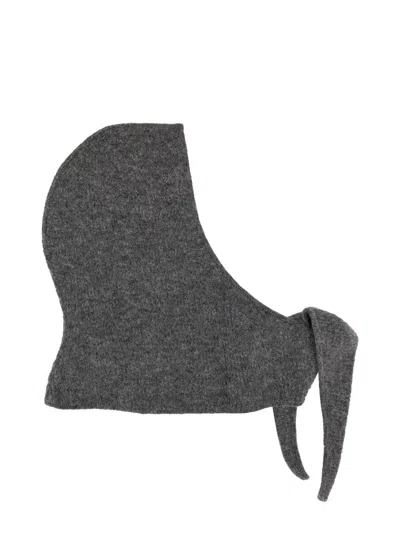 Ganni Balaclava In Alpaca In Gray