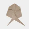 Ganni Soft Wool Balaclava In Neutral