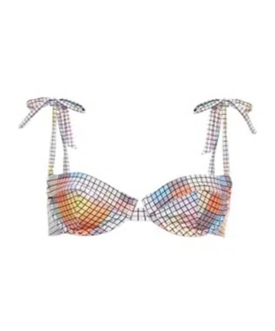 Ganni Balconette Bikini Top In Multi