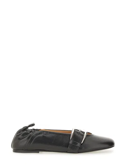 GANNI BALLERINA WITH BUCKLE STRAP