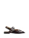 Ganni Ballerinas In Brown