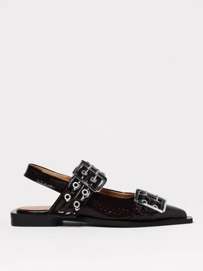 GANNI BALLET FLATS GANNI WOMAN COLOR BURGUNDY,G52893050