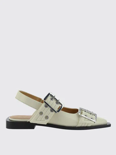 Ganni Ballet Flats  Woman Color White