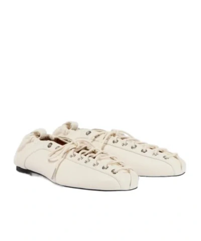Ganni Ballet Flats In Neutral
