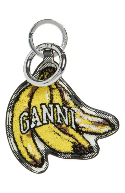 Ganni Banana Leather & Velvet Keyring