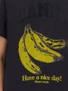 Ganni Crew-neck Cotton T-shirt With Banana Print