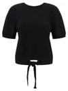 Ganni Black Bare Back Sweater In Black