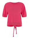 Ganni Bare Back Sweater In Pink