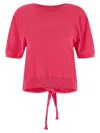 Ganni Bare Back Sweater In Red