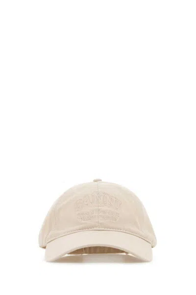 Ganni Baseball Cap In White