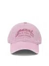 Ganni Solid Color Baseball Cap In Pink