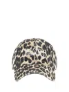 Ganni Baseball Hat In Leopard