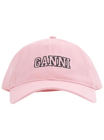 Ganni Baseball Hat In Sweet Lilac