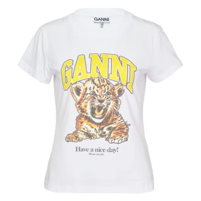 GANNI BASIC COTTON JERSEY BABY FIT TEE