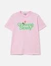 Ganni Basic Cotton Jersey Growing Slowly In Pink