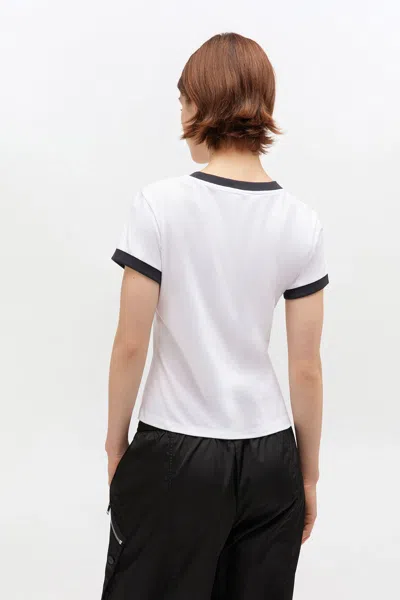 Ganni Basic Cotton Jersey Kitty Fitt Tee In White