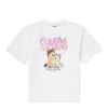 Ganni Basic Cotton Jersey T-shirt In Neutral