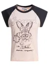 Ganni Basic Jersey Bunny Raglan T-shirt T-shirts Pink In Pink