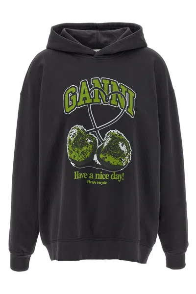 GANNI 'BASIC JERSEY CHERRY' HOODIE