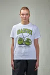 Ganni Basic Jersey Cherry Relaxed T-shirt In White
