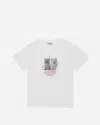 Ganni White Crewneck T-shirt With Logo Print On The Front In Cotton Woman In White