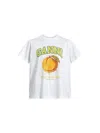 Ganni Basic Jersey Peach Relaxed T-shirt In Bright White