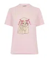 Ganni Basic Jersey T-shirt In Animal Print