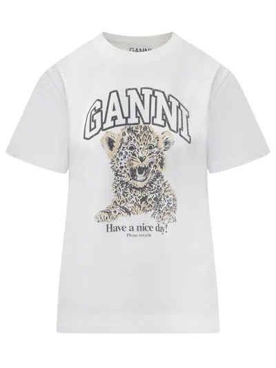 Ganni Basic Relaxed T-shirt In White
