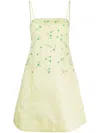 Ganni Ssense Exclusive Green Minidress In Green