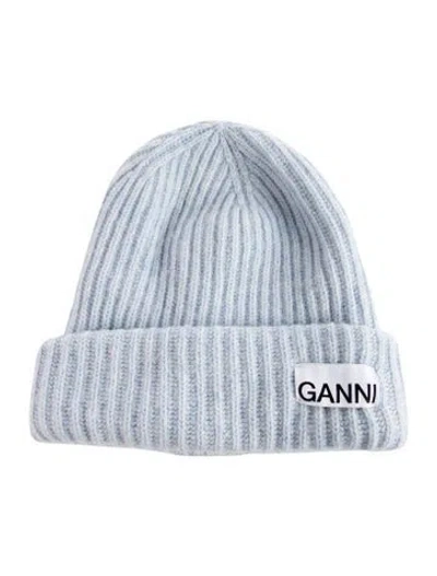 Pre-owned Ganni Beanie In Blue