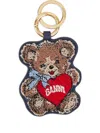 Ganni Women Teddy Bear Keyring In Brown