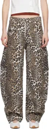 Ganni Leopard-print Trousers In 943 Leopard