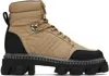 Ganni Lace-up Ankle Boots In 177 Tiger's Eye