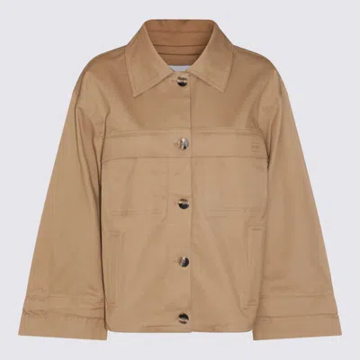 Ganni Beige Cotton Casual Jacket