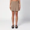 GANNI GANNI  BEIGE FLOUNCED MINI SKIRT