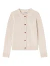 Ganni Beige Knitted Cardigan In Neutral
