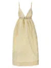Ganni Women Taffeta Dress In Beige