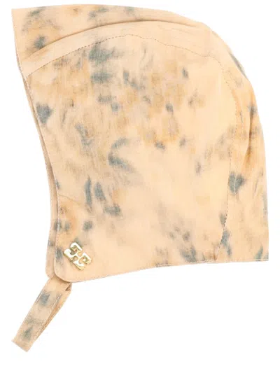 GANNI BEIGE PRINTED SUMMER HAT