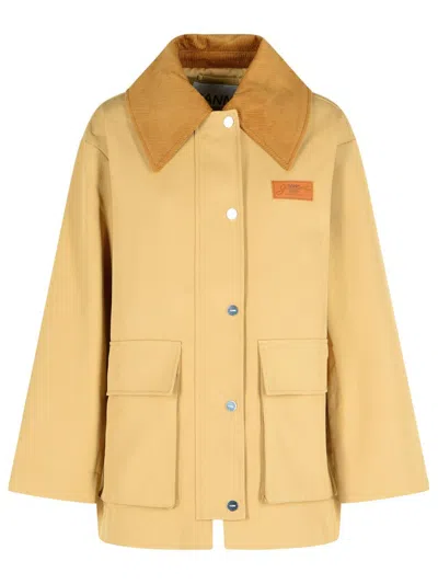 GANNI GANNI BEIGE RECYCLED POLYESTER JACKET