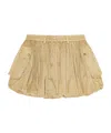 Ganni Womens Lark Bubble-hem Cotton Mini Skirt