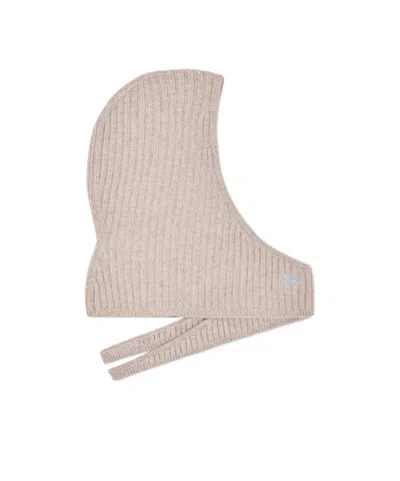 GANNI BEIGE WOOL MIX BALACLAVA