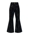 Ganni Navy Snake Print Goddi Jeans In Black