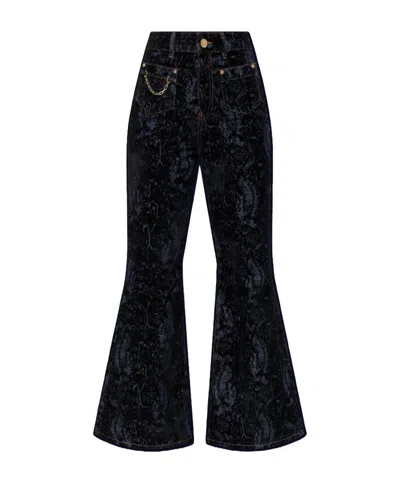 GANNI GANNI JEANS WITH VELVET FINISH