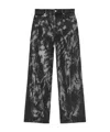 Ganni Belt-loop Jeans In Black