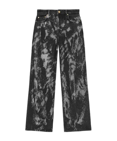 Ganni Belt-loop Jeans In Black