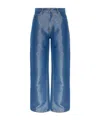 Ganni Belt Loop Jeans In Blue