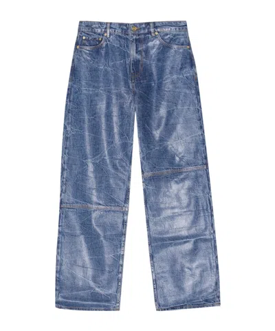 Ganni Belt-loop Jeans In Blue