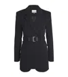 Ganni Black Bonded Crepe Blazer In Black